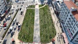 Muğla'da yıkılan Orgeneral Mustafa Muğlalı İşhanı alanında çevre düzenlemesi