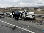 Arızalanan otomobile TIR çarptı: 1 yaralı