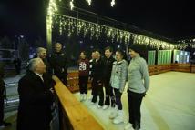 Kayseri’de 'Açık Hava Buz Pateni Pisti' açıldı