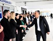 Başkan Uysal personelle bayramlaştı