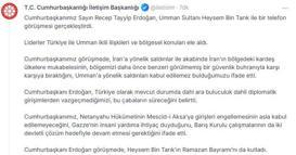Cumhurbaşkanı Erdoğan, Umman Sultan Heysem Bin Tarık ile görüştü