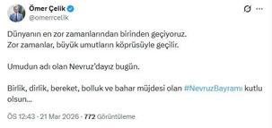AK Parti'li Çelik'ten 'Nevruz Bayramı' mesajı