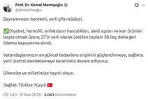 Bakan Memişoğlu: 36 ilaç daha geri ödeme kapsamına alındı