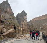 Soğanlı Vadisi’nde kaya parçası düştü
