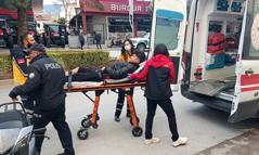 Devrilen motosikletin sürücüsü yaralandı