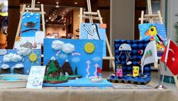 Anaokulu öğrencileri, atölyelerde yaptıkları ürünleri sergiledi