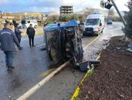 Mardin’de refüje çarpan otomobilin sürücüsü yaralandı
