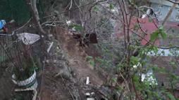 İstanbul- Sarıyer’de toprak kayması nedeniyle 6 bina tahliye edildi