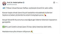 72 ilaç geri ödeme listesine alındı