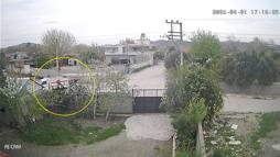 Osmaniye’de motosiklet sürücüsünün hayatını kaybettiği kaza kamerada