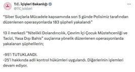 13 ilde 'siber suç' operasyonu; 95 tutuklama