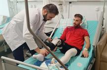 Sakatlanan sporcu sağlığına kavuştu