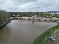 Edirne'de debisi artan Tunca Nehri'nde 'turuncu' alarm verildi / Ek fotoğraflar