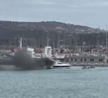 İzmir'de motoryat yangını