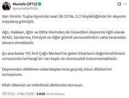 Van'da 5.2 büyüklüğünde deprem; İçişleri Bakanı Mustafa Çiftçi'den açıklama