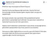 RTÜK'ten İsrail Konsolosluğu önündeki olaylara ilişkin açıklama