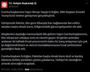 Cumhurbaşkanı Erdoğan, ABD Başkanı Trump ile telefonda görüştü