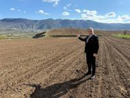 Akıncılar'da belediye boş arazilere nohut ekti