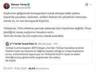 Mansur Yavaş, Cumhurbaşkanı Erdoğan'ı hedef alan İsrail Savunma Bakanı'na yanıt verdi