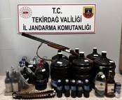 Malkara'da sahte ve kaçak içki ele geçirildi