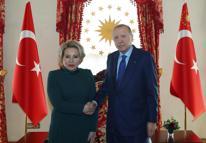 Cumhurbaşkanı Erdoğan, Rusya Federasyonu Meclis Başkanı Valentina Matviyenko'yu kabul etti