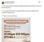 Bakan Yumaklı: 12 milyar 813 milyon TL tarımsal destek ödemesini çiftçilerimizin hesaplarına aktarıyoruz