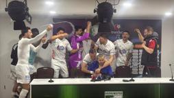 Erzurumspor FK basın toplantısında şampiyonluk sevinci