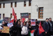 Ağrı'da akademisyen, öğrenci ve STK’lardan İsrail'in idam yasasına tepki