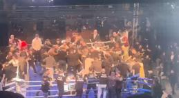 Trabzon'da boks maçında kavga kamerada