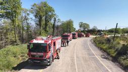 Beykoz'da orman yangını; zarar gören alan havadan görüntülendi