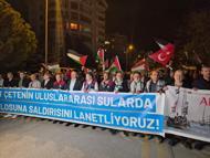 ABD Büyükelçiliği önünde, İsrail'in Sumud Filosu’na yönelik müdahalesi protesto edildi