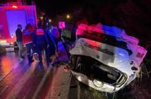 Kütahya’da otomobil takla attı: 4 yaralı