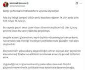 Bakan Şimşek: Bütçe performansımız hedeflerle uyumlu seyrediyor