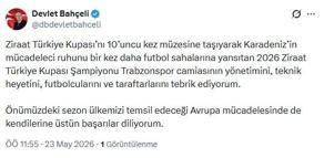 Bahçeli'den Trabzonspor'a tebrik mesajı