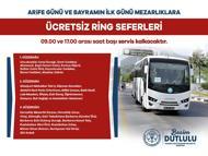 Manisa'da bayramda mezarlıklara ücretsiz ulaşım