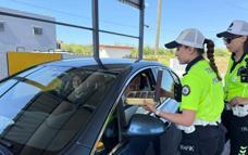 Tekirdağ'da polisten trafik denetimi