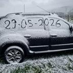 Mayıs ayında Ordu'nun yaylalarına kar yağdı