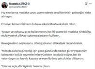 Bakan Çiftçi: Emniyet kemerinizi hem ön hem arka koltukta takın