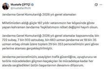 Jandarma Genel Komutanlığı'nda 29 bin 353 personel, yeni görev yerlerine atandı