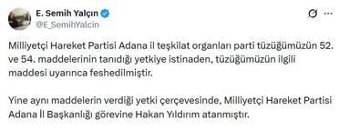 MHP Adana il teşkilatı feshedildi