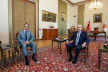 TBMM Başkanı Kurtulmuş, TÜRKPA Genel Sekreteri Hasan'ı kabul etti