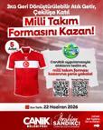 Canik Belediyesi, atık getirene milli takım forması hediye ediyor