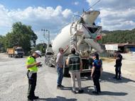 Muğla'da beton mikserleri denetlendi