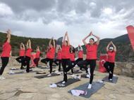 Cehennem Deresi Kanyonu'nda yoga yaptılar