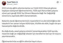 Bakan Tekin'den 'Mazerete Bağlı Yer Değişikliği' açıklaması