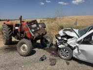 Edirne’de otomobille traktör çarpıştı: 2 yaralı