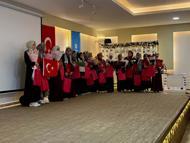Reyhanlı'da hafızlık eğitimini tamamlayan 16 kız öğrenciye belgeleri verildi