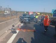 Silivri'de TEM Otoyolu'nda üç aracın karıştığı zincirleme kaza: 5 yaralı