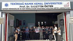 NKÜ'de 'Prof. Dr. Sadettin Ökten Deprem Mühendisliği ve Yapı Teknolojileri Araştırma Uygulama Eğitim Laboratuvarı' açıldı