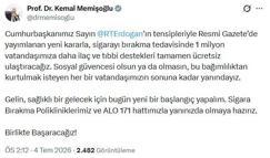 Sigarayı bırakma tedavisinde 1 milyon vatandaşa daha ücretsiz ilaç ve tıbbi destek sağlanacak